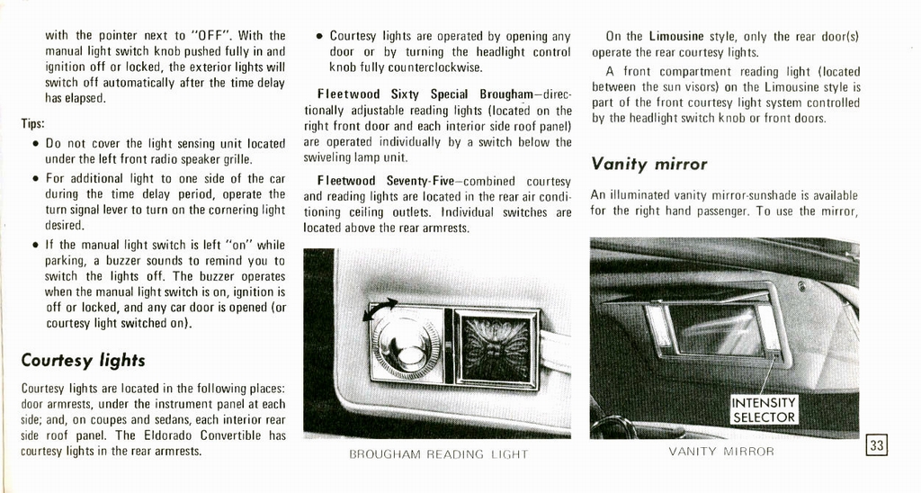 1973 Cadillac Owners Manual Page 27